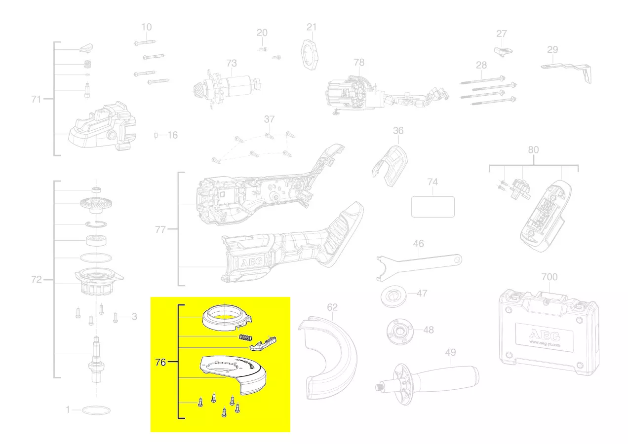 Capot de meulage réf. 4931466494 AEG